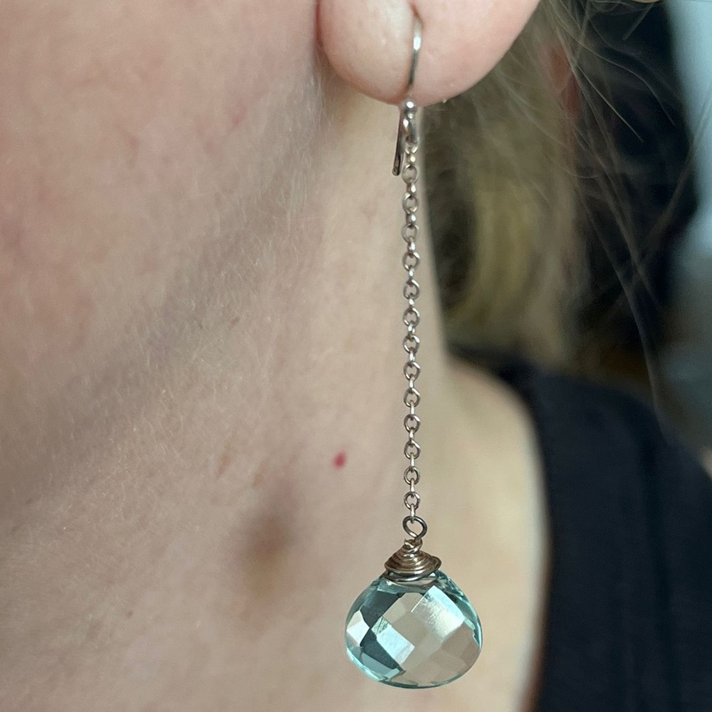 Aquamarine Drop Earrings.